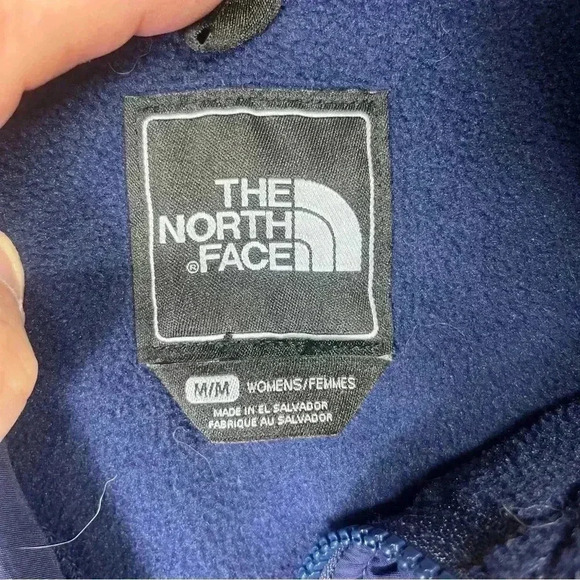 The North Face Polartec Recycled Jacket Coat Womens M Navy Heavy Warm Winter - Picture 3 of 9